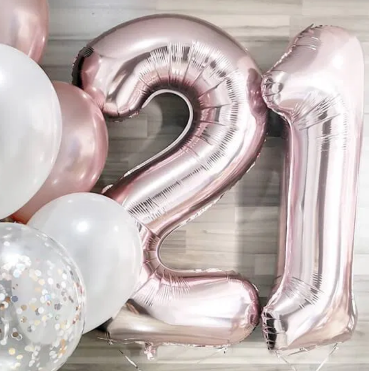 Globos metalizados Nros y Formas